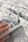 Абстрактен килим Марвел в синьо, кремаво и бяло	