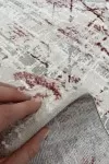 Абстрактен килим Марвел в червено, кремаво и бяло	