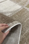 Килим Trend модерна геометрия в зелено и теракота