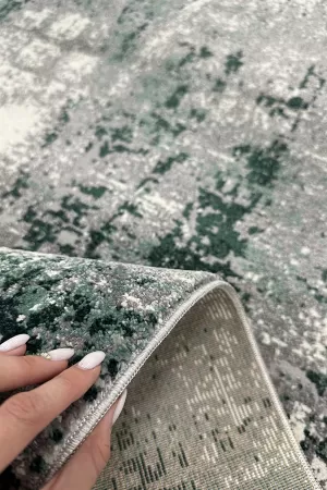 Абстрактна пътека Аксел в зелено, сиво и бяло