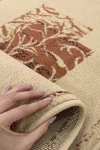 Бежов килим Импулс с квадрати