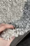 Бял Шаги килим на сиви ромбове
