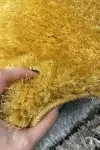 Жълт шаги килим Пъфи