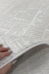 Бял килим Пенелопе с релеф