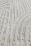 Супер мек структуриран килим Wool бели овали