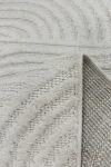 Супер мек структуриран килим Wool бели овали