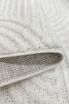 Супер мек структуриран килим Wool бели овали
