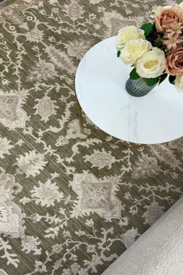 Зелен винтидж килим Florence