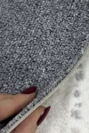 Сив бримков мокет Астра с гумиран гръб
