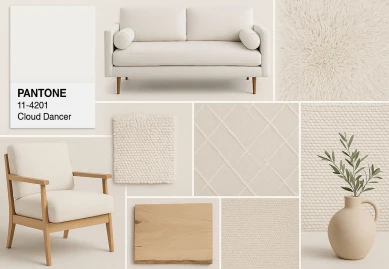 Cloud Dancer – Цветът на Pantone за 2026 и как да го внесем у дома