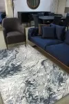 Абстрактен килим Фигаро със синьо