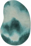 Килим Aquarelle Storm тюркоаз форма бъбрек