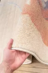 Килим Матрикс на цветя праскова и лилаво