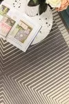 Геометричен килим Луксори в сиво с вълна