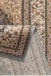 Светлосин вълнен килим Белла със ситен дизайн