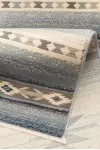 Етно килим Атлас в зелено и бежово