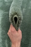 Зелен шаги килим Шайни