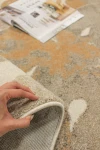 Килим Тренд на цветя в бежово и жълто