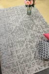 Килим Пенелопе на черти в сиво