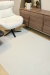 Бял килим Пенелопе на черти