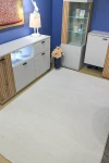 Бял килим Пенелопе на черти