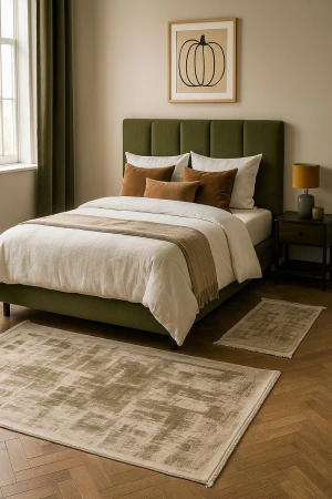 Комплект пътеки за спалня Florence в бежово и зелено