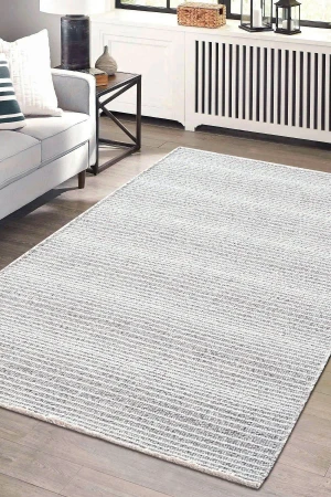 Мек луксозен килим Decor от памук и полиестер цвят грейдж