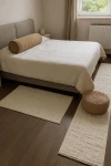 Супер мека структурирана пътека Wool в бяло