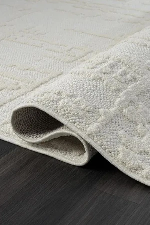 Супер мека структурирана пътека Wool в бяло