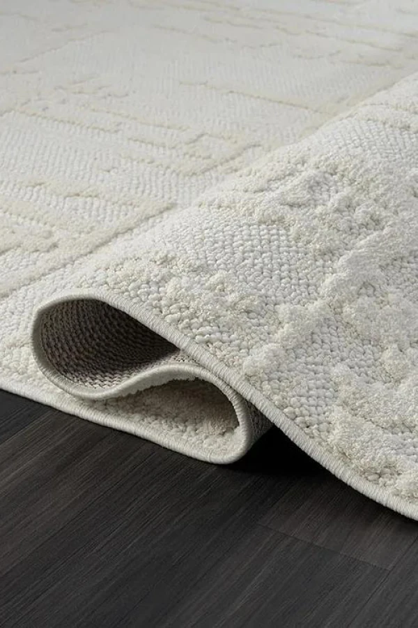 Супер мека структурирана пътека Wool в бяло