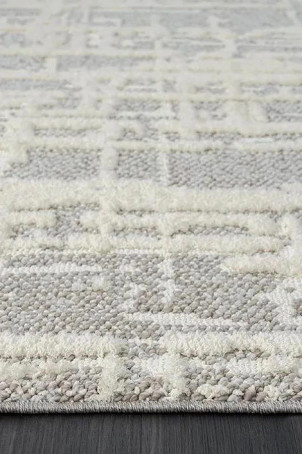 Супер мек структуриран килим Wool в бежово