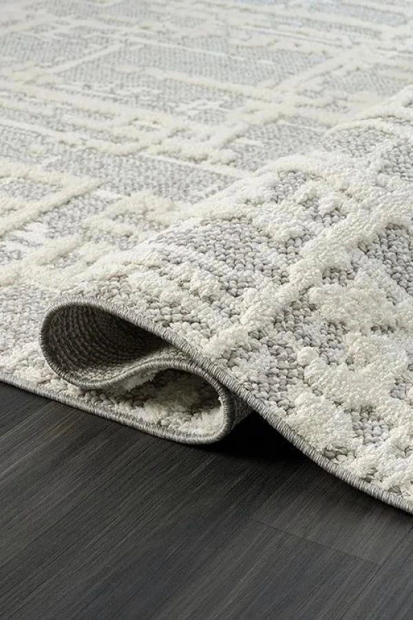 Супер мек структуриран килим Wool в бежово