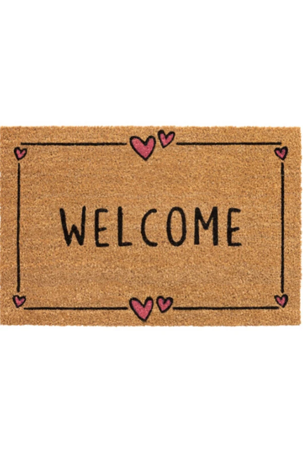 Кокосова изтривалка сърца Welcome