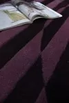 Лилав ръчен килим Джем от вълна
