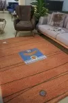 Оранжев вълнен килим Покара