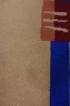Бежов килим Импулс със синя рамка