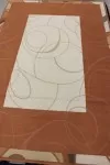 Килим Еклипс в бежово и оранжево