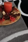 Черно-бял килим Флория на асбтрактни фигури
