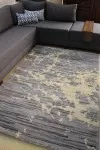 Сив килим Престиж с бежови петна
