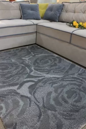 Сив килим Престиж на рози