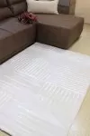 Бял килим Престиж на черти