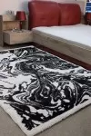 Черно-бял килим Престиж водна повърхност