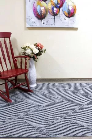 Сив килим Левъл на вълни
