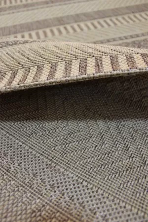 Кафяв килим Котаж на райета
