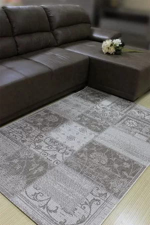 Бежов килим Котаж с пачуърк