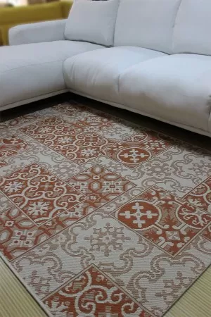 Оранжев килим Котаж пачуърк