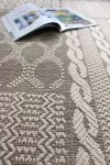 Бежов килим Джърси с плетка