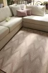 Розов килим Джърси на зиг-заг