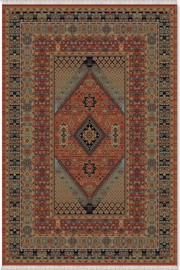 Класически тъмночервен килим Антик