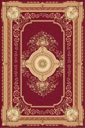 Червен вълнен килим Палас
